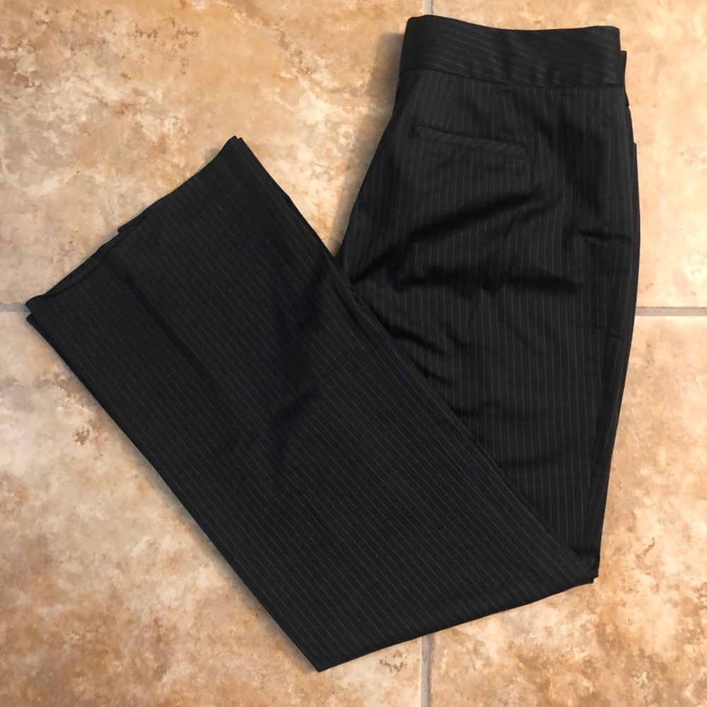Black and White Pinstripe Dress Pants